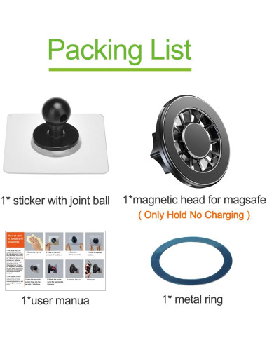 Soporte para teléfono ajustable YEEYOGA MagSafe 360 negro