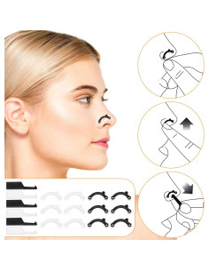 6 Pares Modeladores de Nariz HJZHII - Clips Elevadores Reutilizables 2