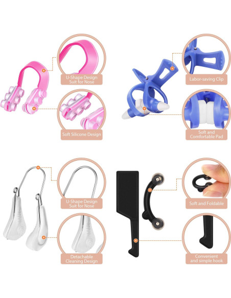 5 Clips de Elevación de Nariz de Silicona Frienda - Moldeadores