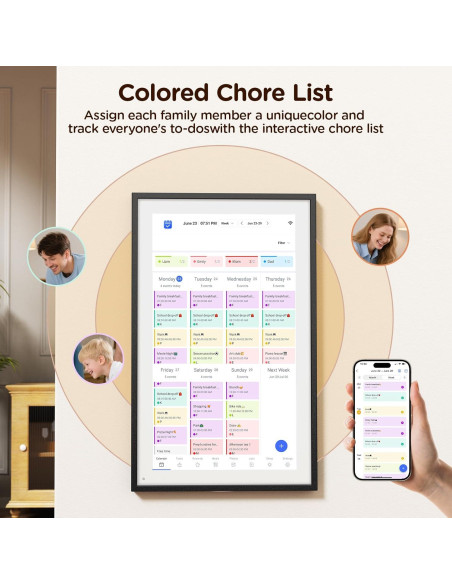 Calendario Digital 15.6" Full HD APOFIAL - Organizador Familiar Calendario Digital 15.6" Full HD APOFIAL - Organizador Familiar