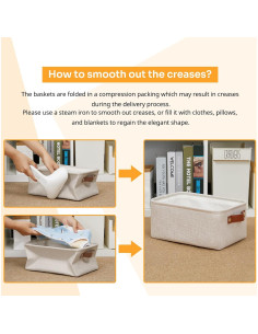 Canasta de Almacenamiento DULLEMELO Pequeña Beige 30x20 cm 2