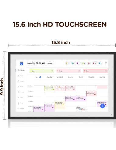 Calendario Digital 15.6" Full HD APOFIAL - Organizador Familiar