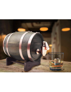 Dispensador de Licor Godinger Barrel de Madera 800ml 2