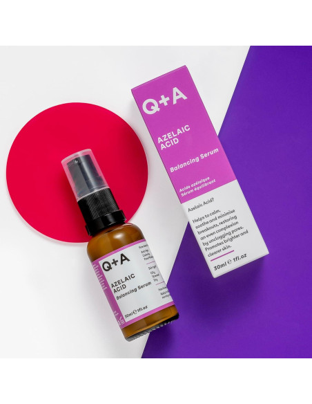 Suero Facial Equilibrante Q+A Ácido Azelaico 30ml con Zinc PCA