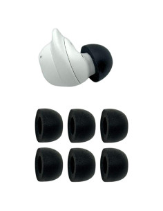 Consejos de espuma Comply para Samsung Galaxy Buds FE y Powerbeats Fit - Negro, Grande (3 pares)