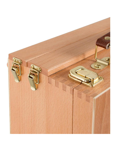 Caja de Suministros de Arte Kuyal Caballete Ajustable 2 Cajones