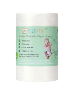 Forros Desechables para Pañales de Tela ALVABABY 100 Hojas 30x18 cm