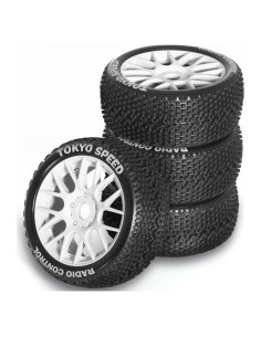 Neumáticos y Ruedas RC 1/8 Dantenron Caucho 4PCS Blanco