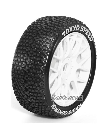 Neumáticos y Ruedas RC 1/8 Dantenron Caucho 4PCS Blanco