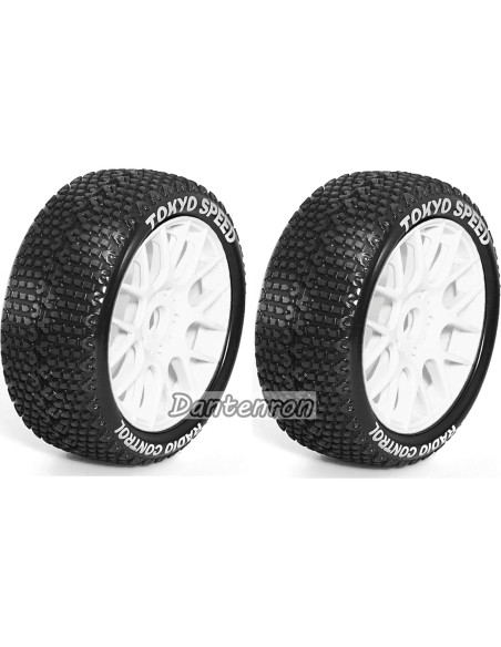 Neumáticos y Ruedas RC 1/8 Dantenron Caucho 4PCS Blanco