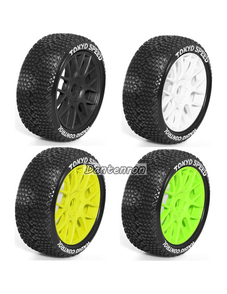 Neumáticos y Ruedas RC 1/8 Dantenron Caucho 4PCS Blanco