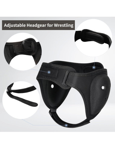 Cabezal de Lucha Koalarun Ajustable para BJJ y MMA - Negro