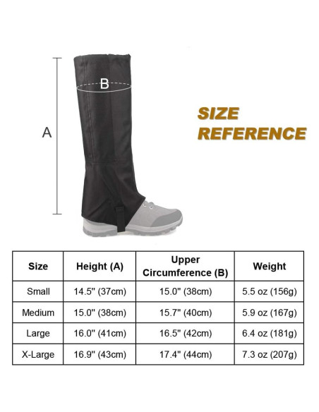 Polainas Impermeables MAGARROW para Senderismo y Nieve