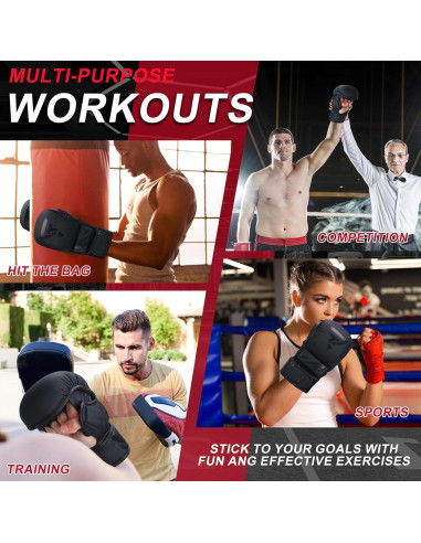 Guantes de MMA Valchiria para Sparring y Entrenamiento Negro