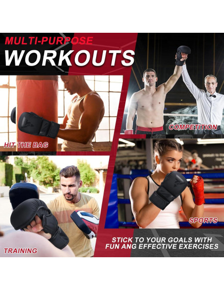 Guantes de MMA Valchiria para Sparring y Entrenamiento Negro