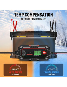 Cargador de Batería Sailvono 4A para 6V y 12V - Mantenedor Automático 2