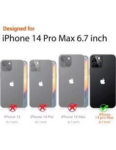 Funda TPU para iPhone 14 Pro Max I-MGAE-IN-AR Púrpura 2