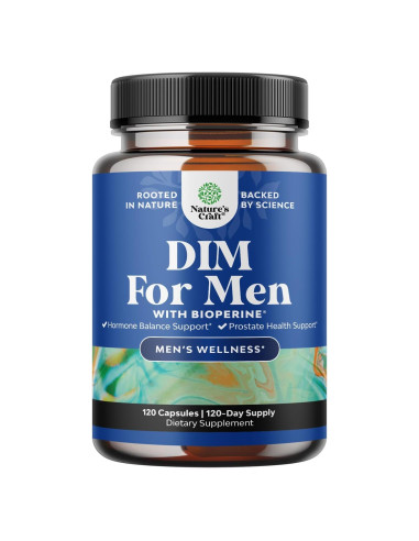 Suplemento DIM para hombres Natures Craft - 120 cápsulas