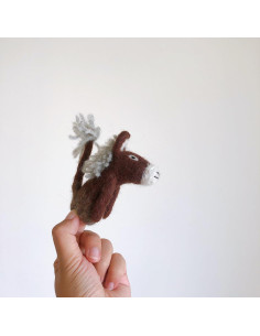 Títere de dedo de burro de fieltro Ganapati Crafts 10 cm 2