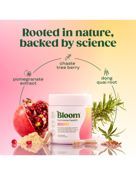 Suplemento Hormonal Bloom Nutrition - Salud Menstrual 30 Cápsulas