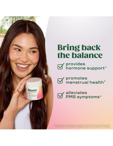 Suplemento Hormonal Bloom Nutrition - Salud Menstrual 30 Cápsulas