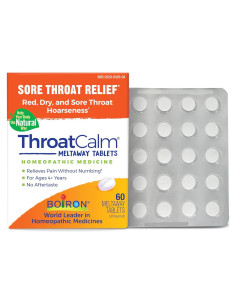 Tabletas ThroatCalm Boiron 60 Unidades Alivio Garganta