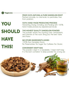 Polvo de Raíz de Diente de León Tagalica 56.7 g 100% Natural 2