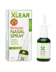 Spray Nasal Natural Xlear Rescue con Xilitol 44.36 ml - Paquete de 2