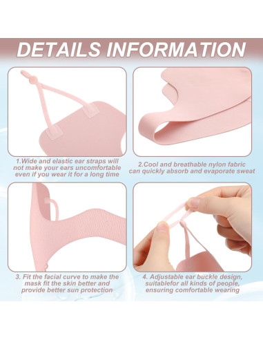 Geyoga 3 Pcs Máscara Solar Unisex para Ojos - Protección UV