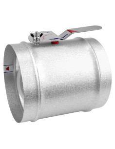 Válvula de Volumen Manual HVAC YOLUFER 15 cm Plata