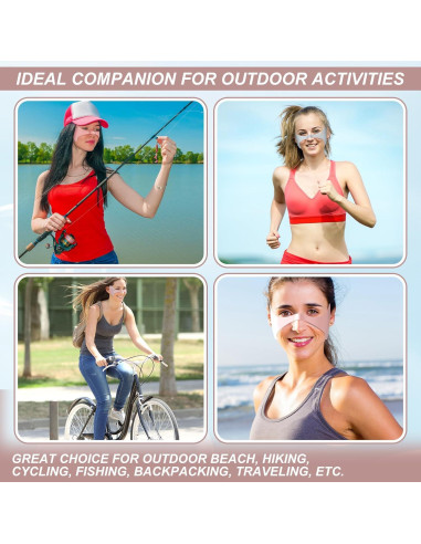 Geyoga 3 Pcs Máscara Solar Unisex para Ojos - Protección UV