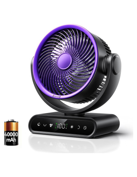 Ventilador Recargable 40000mAh Doublepow HY8118 Oscilante 120
