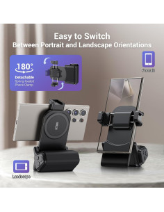 Agarre de Cámara KIWIFOTOS para Teléfonos Negro con Control Remoto 2