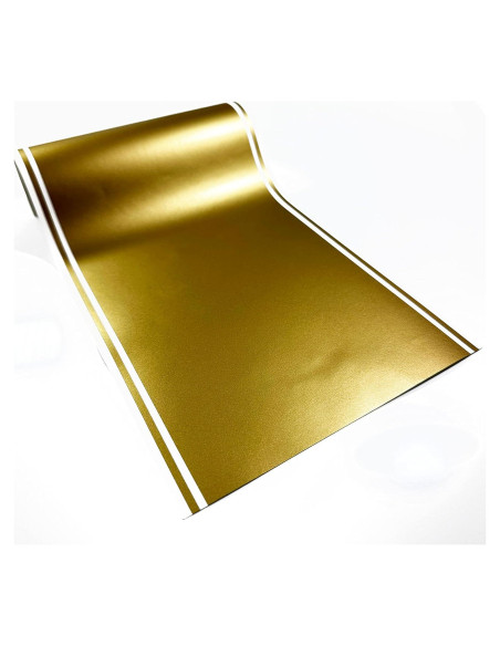 Cinta de Calcomanías de Rayas Vinilo A1A 30.48x182.88 cm Dorado
