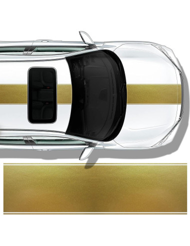 Cinta de Calcomanías de Rayas Vinilo A1A 30.48x182.88 cm Dorado