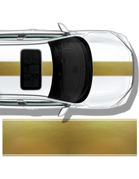 Cinta de Calcomanías de Rayas Vinilo A1A 30.48x182.88 cm Dorado