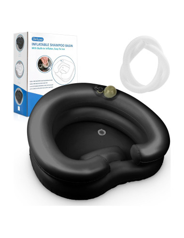 Lavabo de Lavado de Cabello Inflable Samlomi - Negro Corazón