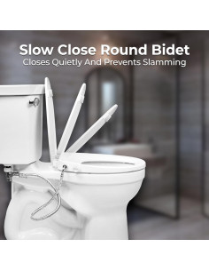 Asiento de Inodoro Bidet GenieBidet Redondo con Boquillas Ajustables 2