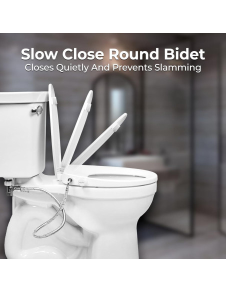 Asiento de Inodoro Bidet GenieBidet Redondo con Boquillas Ajustables