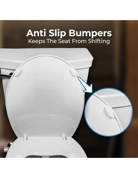 Asiento de Inodoro Bidet GenieBidet Redondo con Boquillas Ajustables