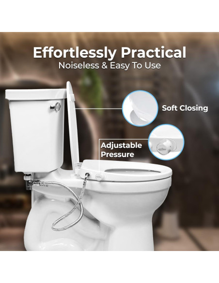 Asiento de Inodoro Bidet GenieBidet Redondo con Boquillas Ajustables