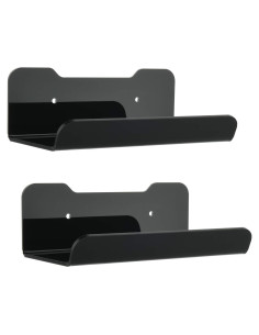 Estantes Flotantes Acrílico Cosmos 20.32x10.16cm Negro 2 Pcs