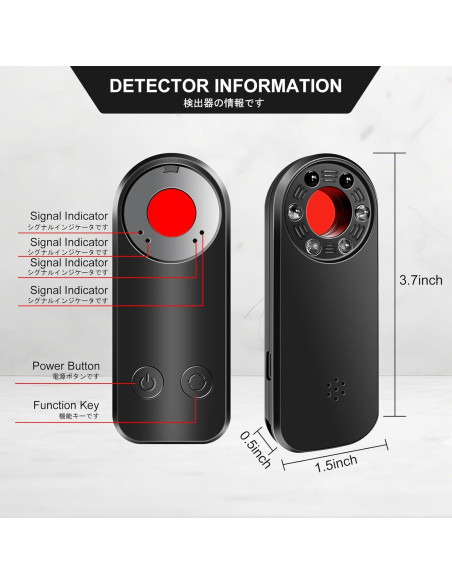 Detector de Cámara Oculta Aoceman A02 Anti Espía Portátil Detector de Cámara Oculta Aoceman A02 Anti Espía Portátil