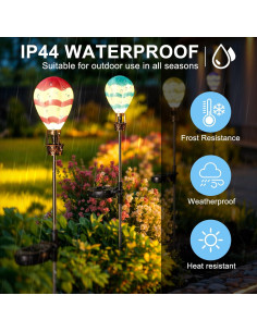 Luces Solares de Jardín Singingarden - Paquete de 4 Globos 83.6cm 2