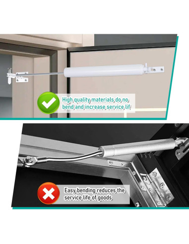 2 Juegos de Cierres de Puerta de Tormenta Josojoou Blanco