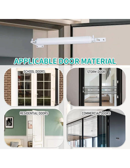 2 Juegos de Cierres de Puerta de Tormenta Josojoou Blanco