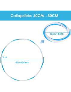 Aro de Fitness LED CAULYA 24" (60.96cm) Plegable para Adultos y Niños 2