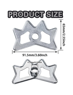 Paquete de 2 Cabezas de Puente de Billar Bntyok Aluminio Plateado 2