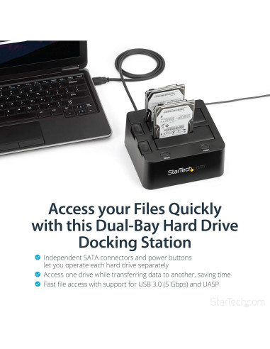 Dock de Disco Duro USB 3.0 StarTech SDOCK2U33 Doble Bahía 2.5/3.5"