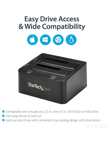 Dock de Disco Duro USB 3.0 StarTech SDOCK2U33 Doble Bahía 2.5/3.5"